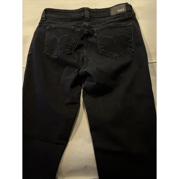 Levi’s 28x30 Black Denim Bold Curve Skinny Low Rise Bootcut Travel Jeans - Picture 14 of 16